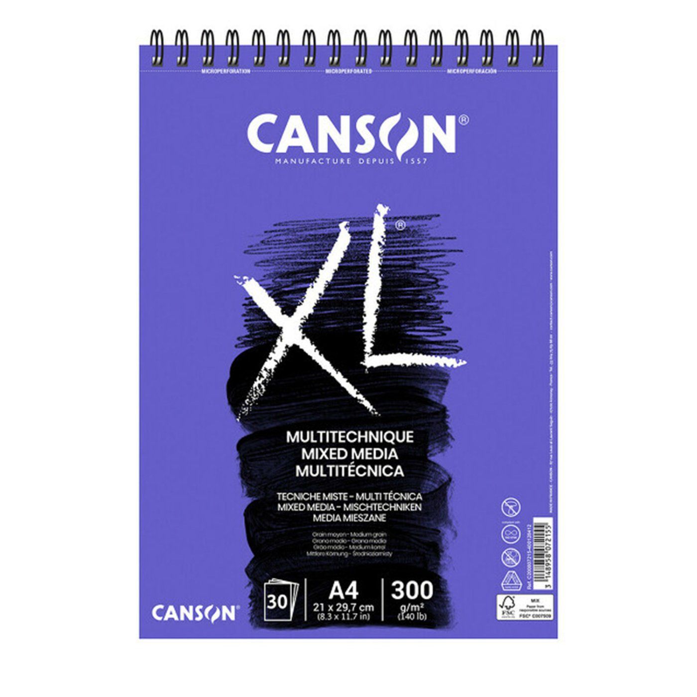 CANSON XL Mix media, A4 300g, 30 listov