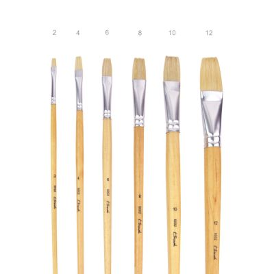 Štetec t-brush 6002, white bristle, plochý n° 8