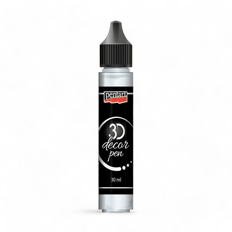 Dekoračné 3D pero, 30 ml, krištáľová