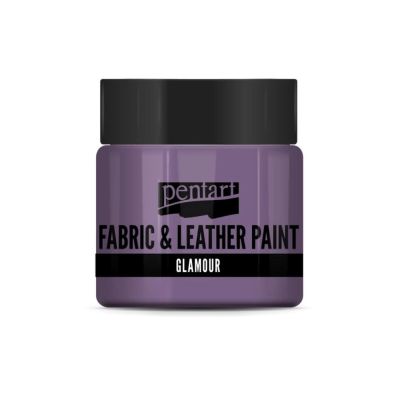 Farba na textil a kožu, glamour, 50 ml, fialovostrieborná