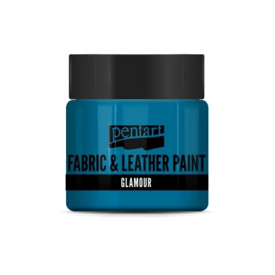 Farba na textil a kožu, glamour, 50 ml, striebornomodrá