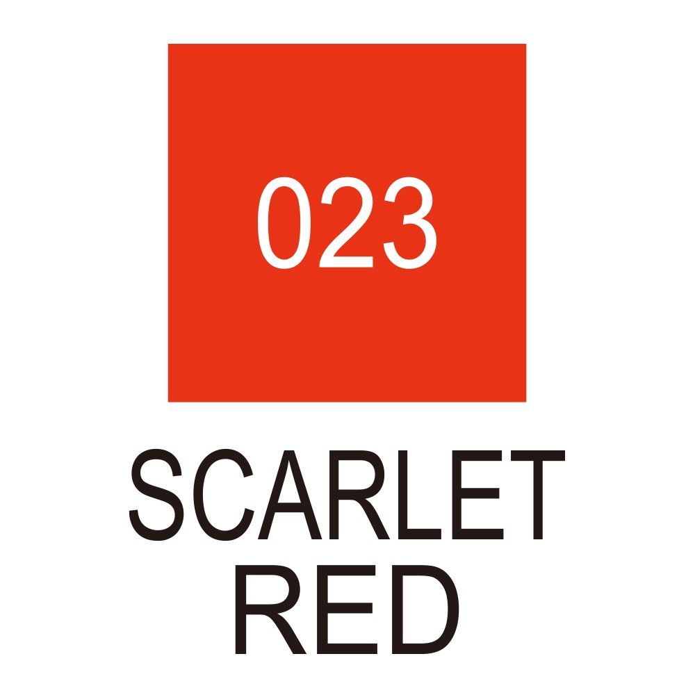 Kuretake, Clean Color Real Brush, 023 Scarlet Red