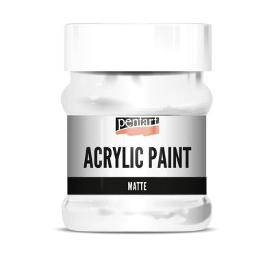 Akrylová farba matná 230 ml, titánovo biela