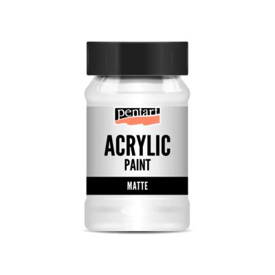 Akrylová farba matná 100 ml, titánovo biela