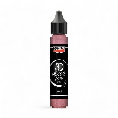 Dekoračné 3D pero, 30 ml, glitrová ružová