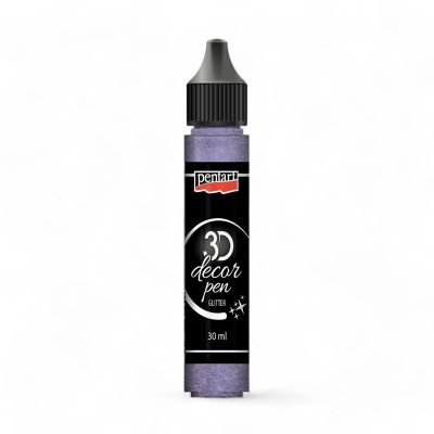Dekoračné 3D pero, 30 ml, glitrová fialová