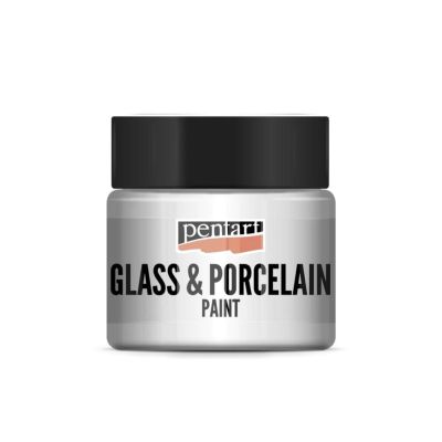 Farba na sklo a porcelán, 30 ml, biela