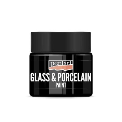 Farba na sklo a porcelán, 30 ml, čierna