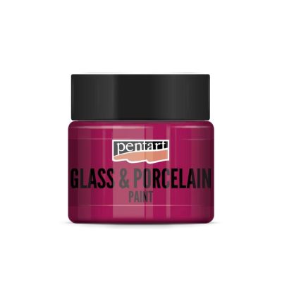 Farba na sklo a porcelán, 30 ml, magenta
