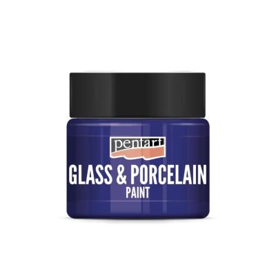 Farba na sklo a porcelán, 30 ml, modrá