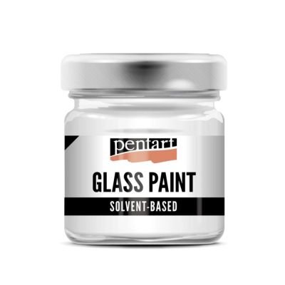 Farba na sklo, 30 ml, biela