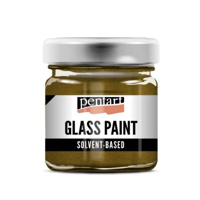 Farba na sklo, 30 ml, metalická bronzová