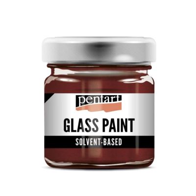 Farba na sklo, 30 ml, metalická medená