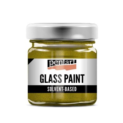 Farba na sklo, 30 ml, metalická zlatá