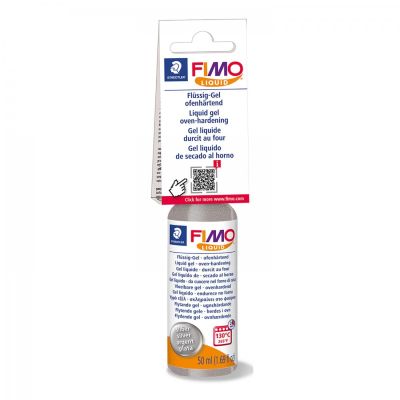 FIMO Liquid Deco Gél 50 ml, tekutý polymér, strieborný