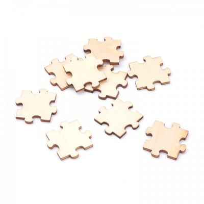 Drevené ozdoby, puzzle, 10 ks