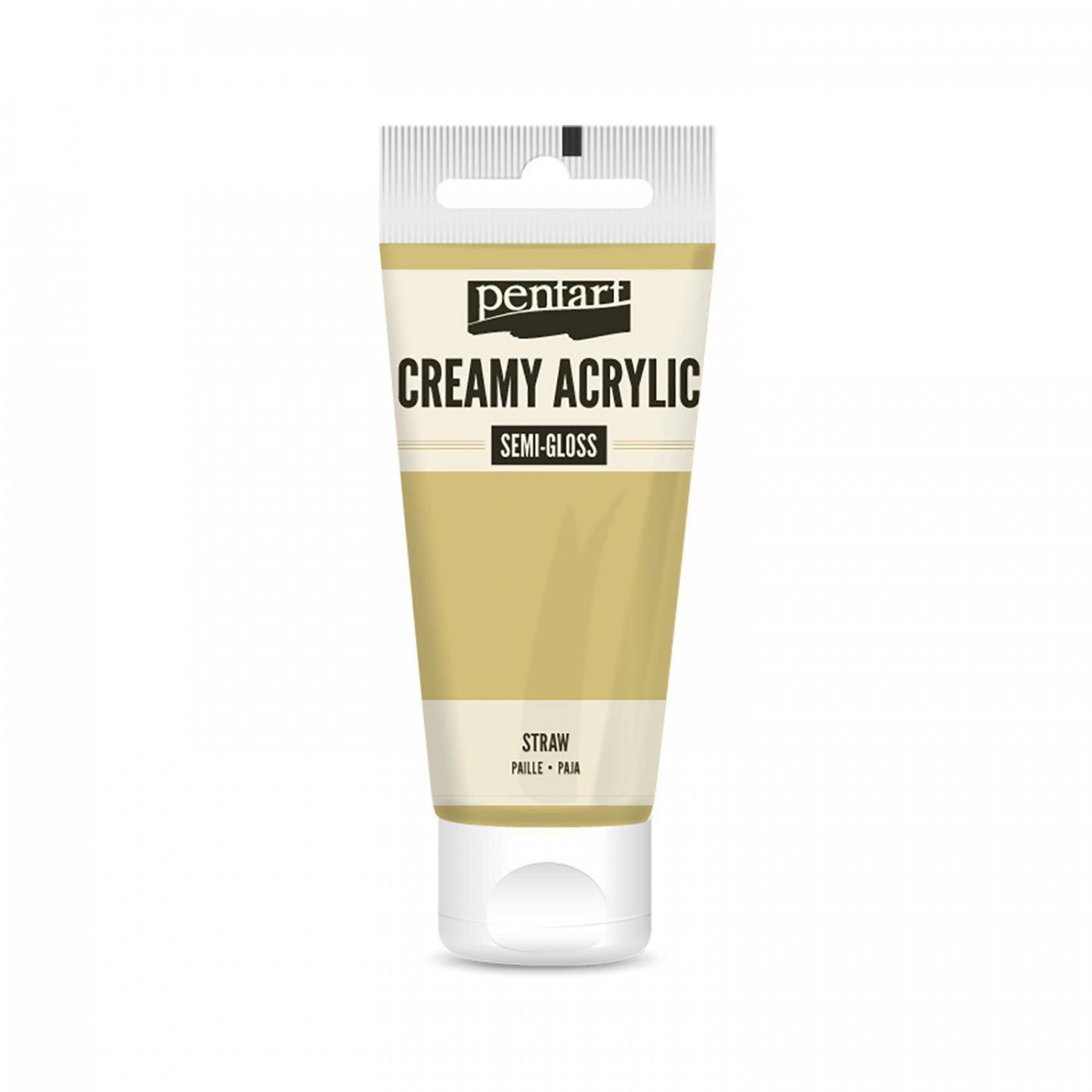 Akrylová farba krémová, pololesklá, slamová, 60 ml