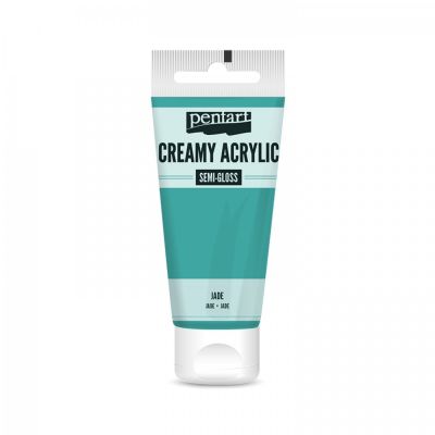 Akrylová farba krémová, pololesklá, nefrit, 60 ml