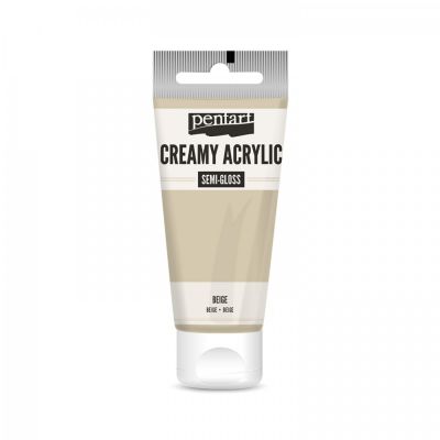 Akrylová farba krémová, pololesklá, béžová, 60 ml