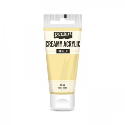 Akrylová farba krémová, pololesklá, smotanová, 60 ml