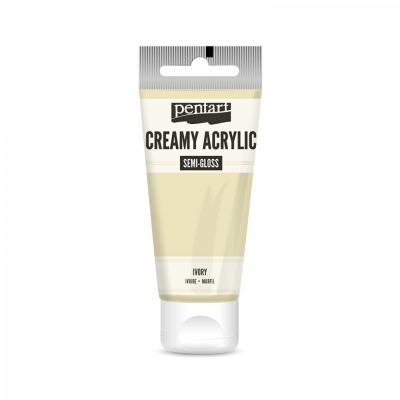 Akrylová farba krémová, pololesklá, slonovinová, 60 ml