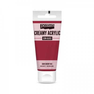 Akrylová farba krémová, pololesklá, višňová, 60 ml