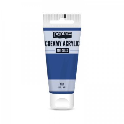 Akrylová farba krémová, pololesklá, modrá, 60 ml
