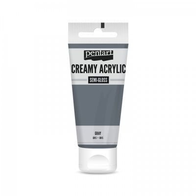 Akrylová farba krémová, pololesklá, sivá, 60 ml