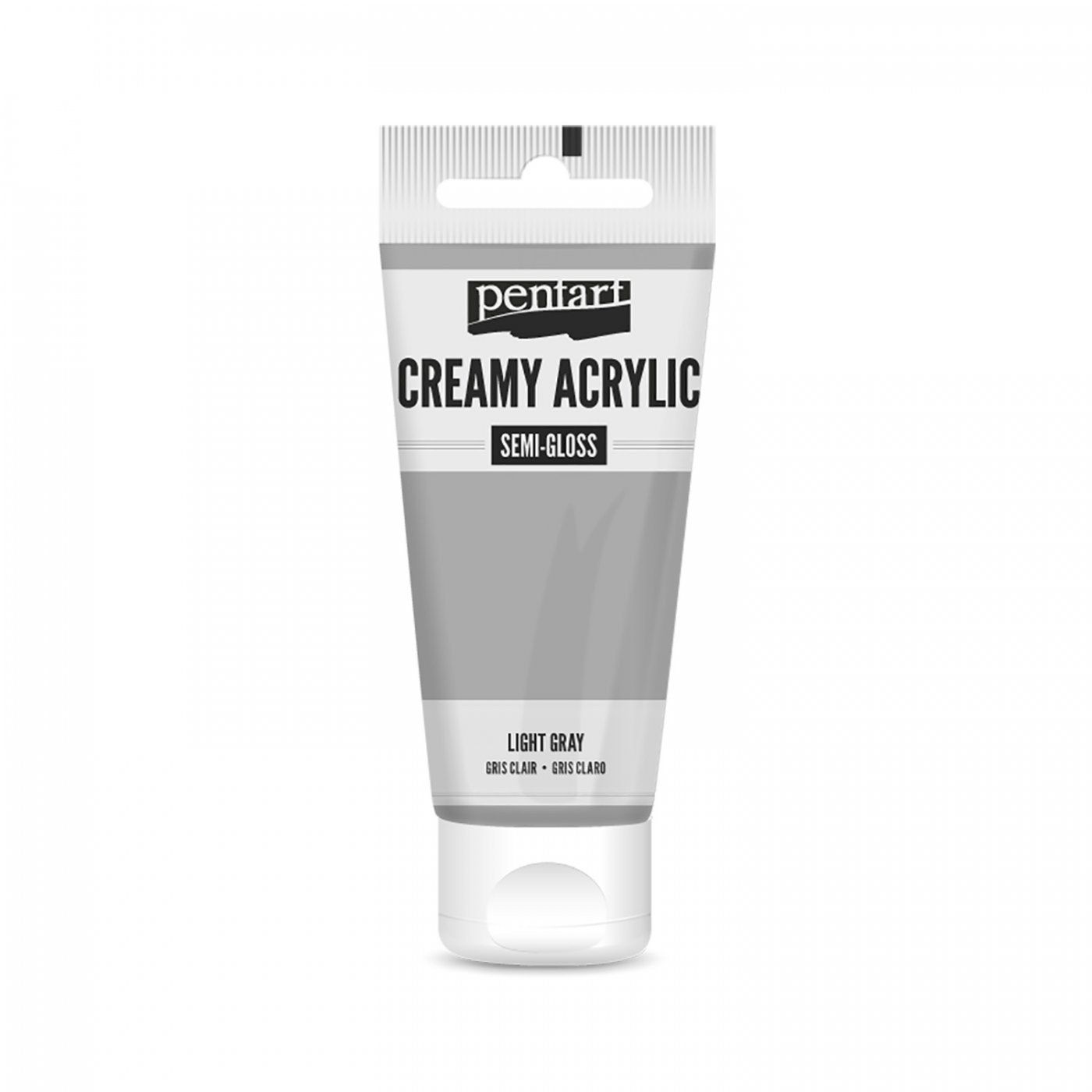 Akrylová farba krémová, pololesklá, bledosivá, 60ml
