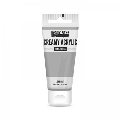 Akrylová farba krémová, pololesklá, bledosivá, 60ml