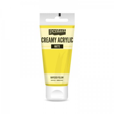 Akrylová farba krémová, matná, tmavožltá, 60 ml