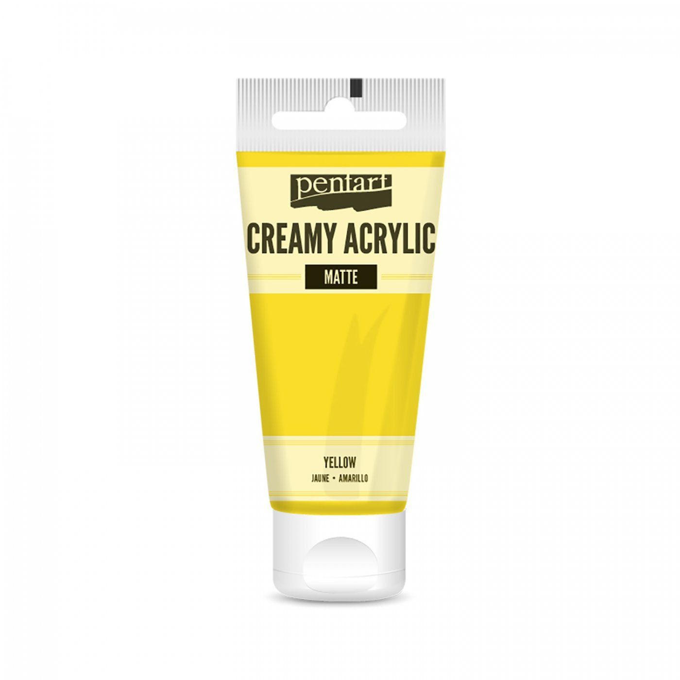 Akrylová farba krémová, matná, žltá, 60 ml