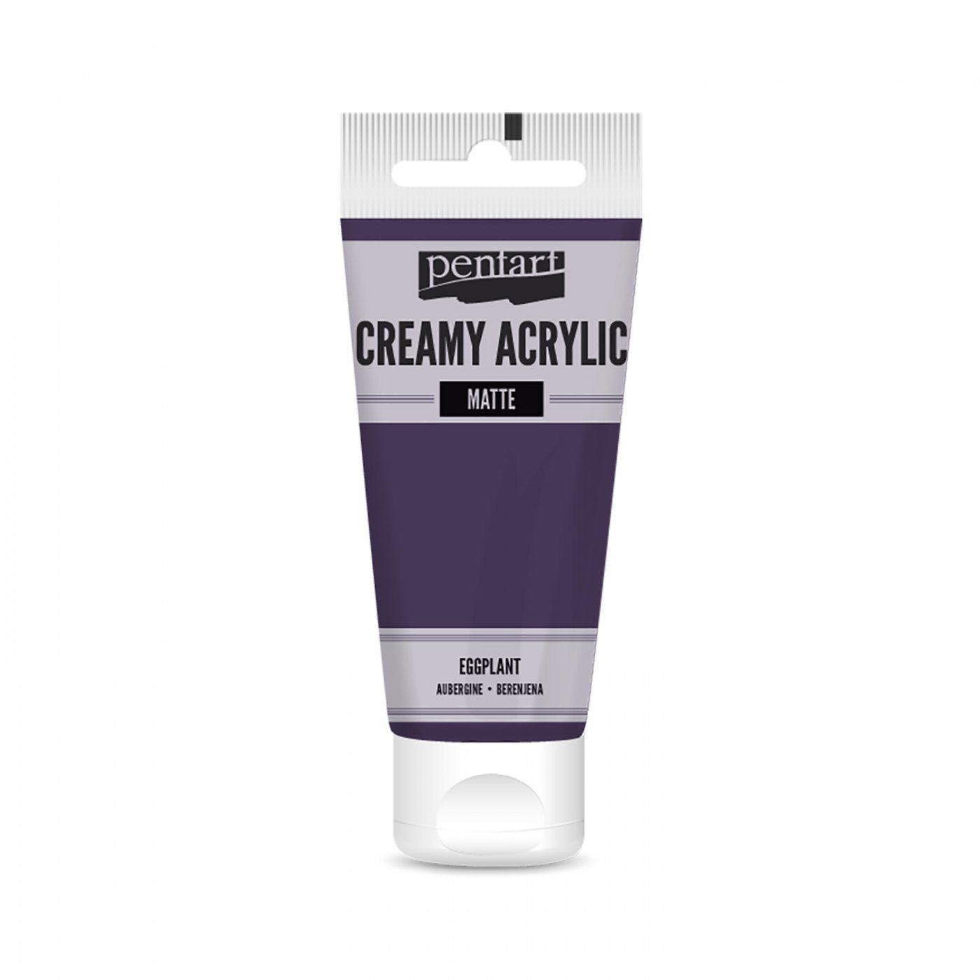Akrylová farba krémová, matná, baklažánová, 60 ml