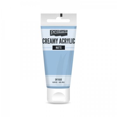 Akrylová farba krémová, matná, modrá obloha, 60ml