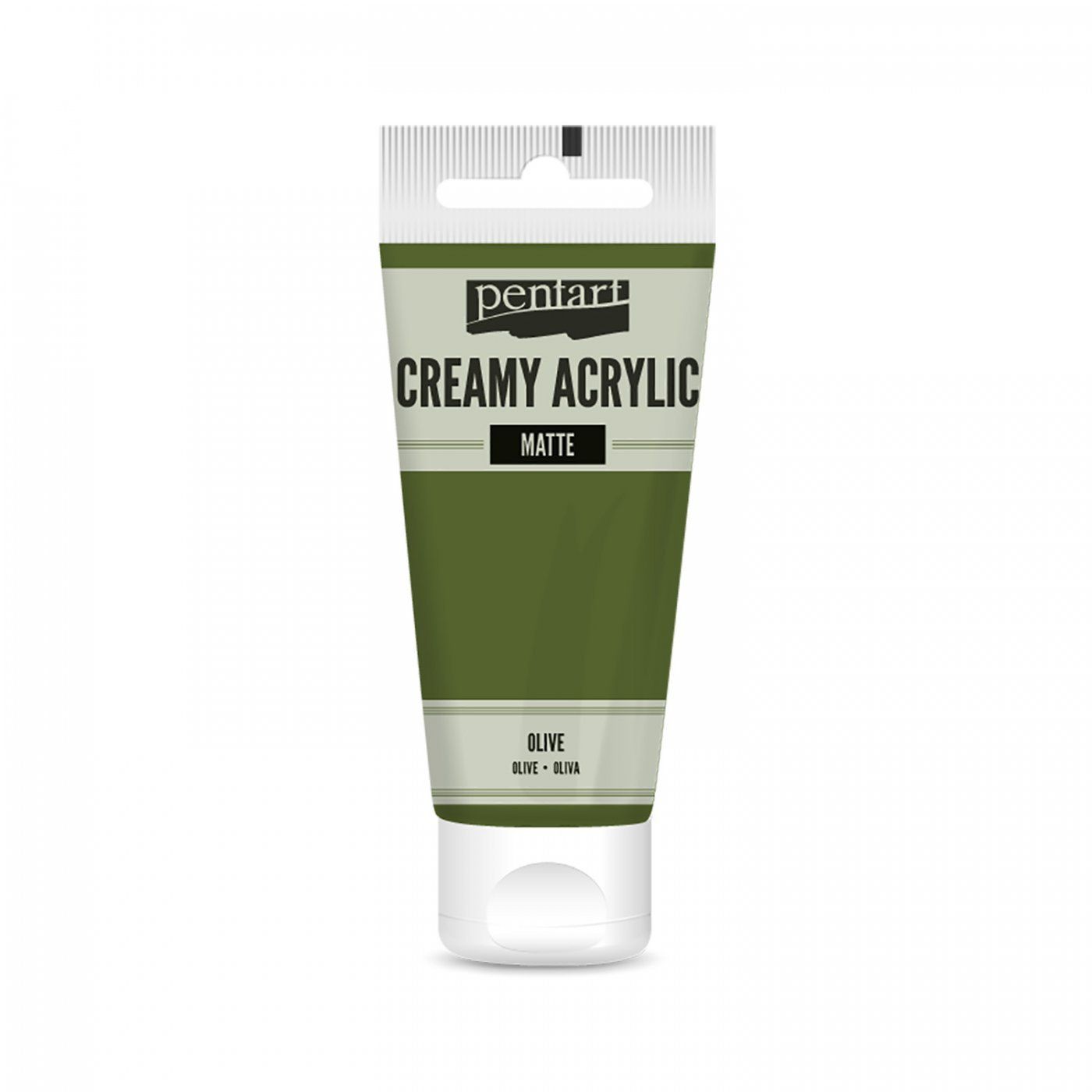 Akrylová farba krémová, matná, olivová, 60 ml