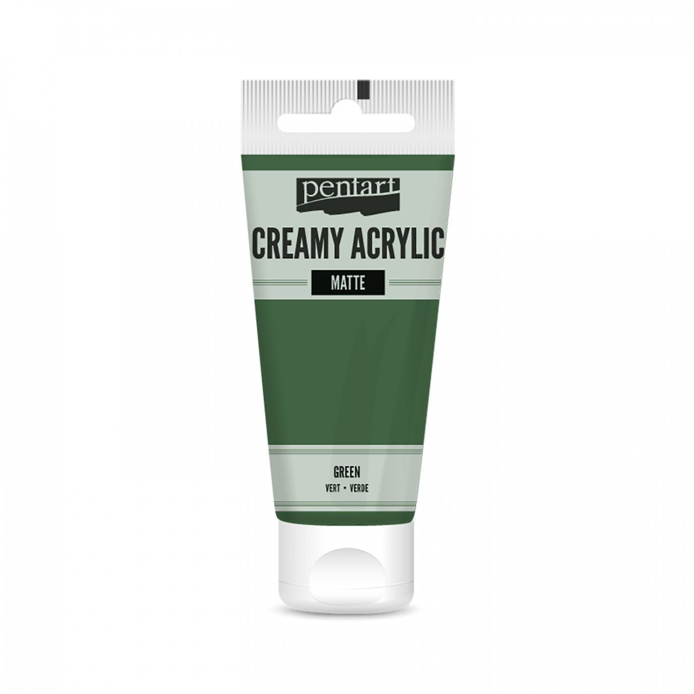 Akrylová farba krémová, matná, zelená, 60 ml