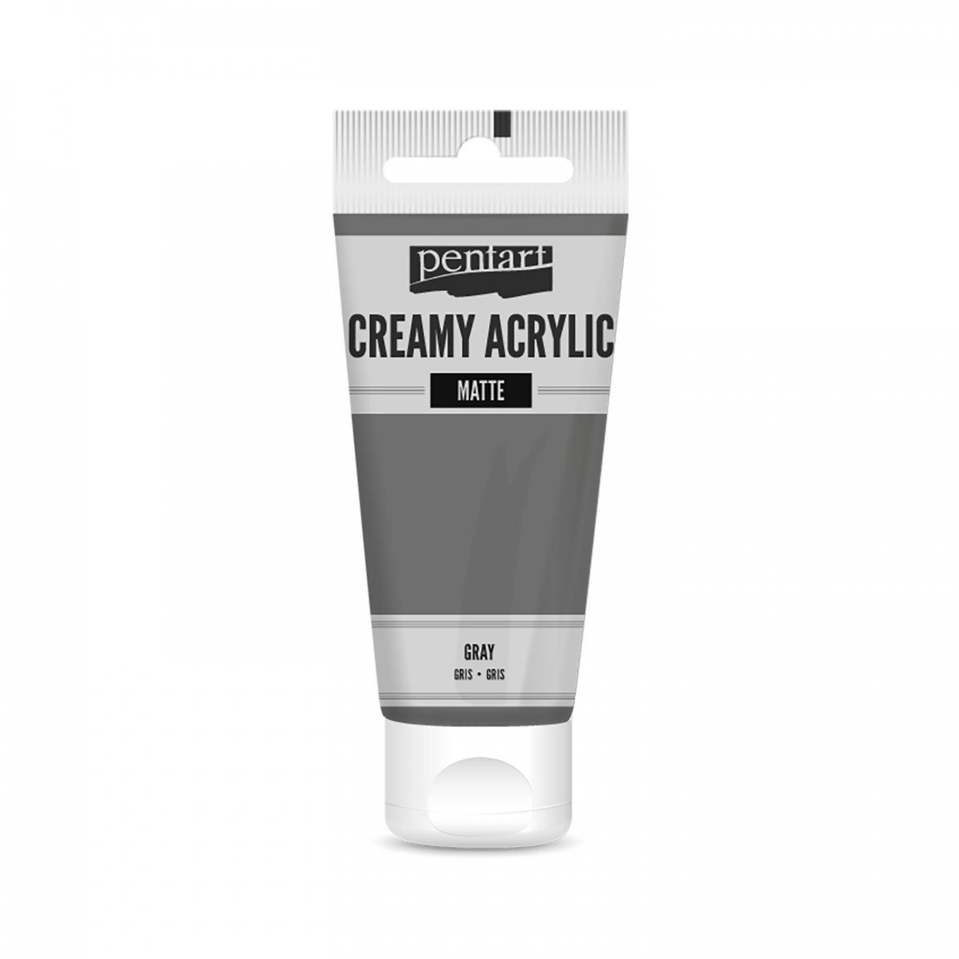Akrylová farba krémová, matná, sivá, 60 ml