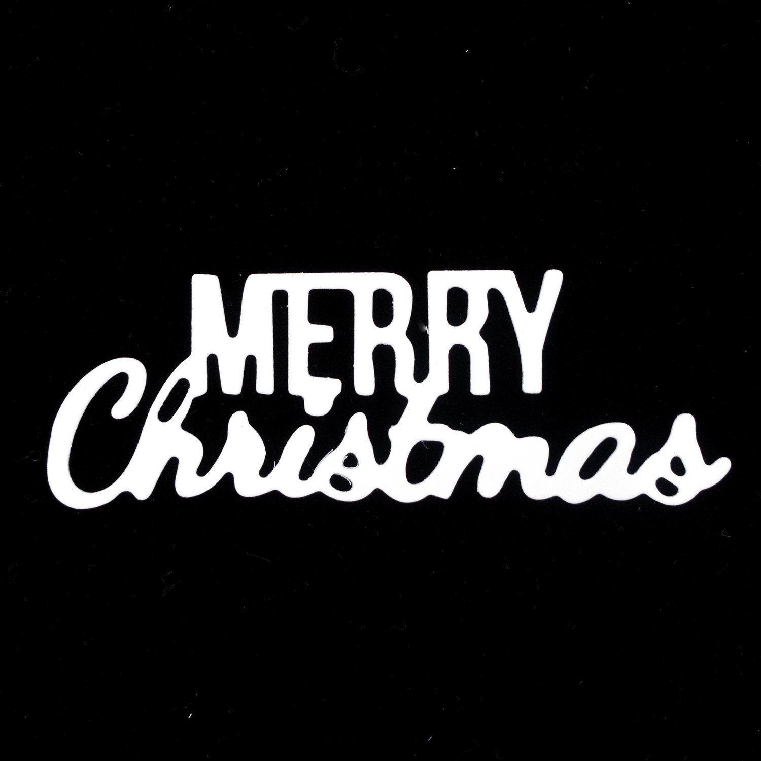 Vyrezávacie šablóny, prianie Merry Christmas