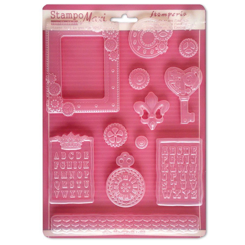 Plastová forma mäkká STAMPERIA, A4, Steampunk