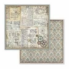 Mix scrapbookových papierov 30,5 x 30,5 cm, Steampunk 5 ks