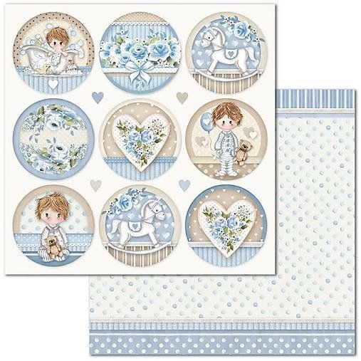 Mix scrapbookových papierov 30,5 x 30,5 cm, Pre chlapca 5 ks