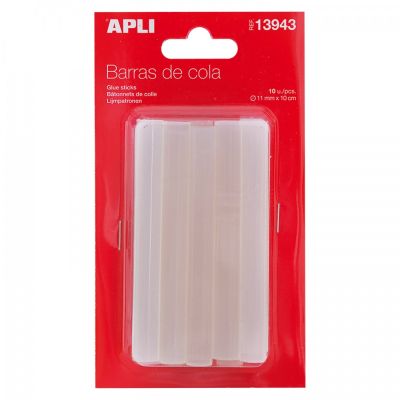 APLI Náplne do tavnej pištole, tyčinky, priemer 11 mm, 10 ks
