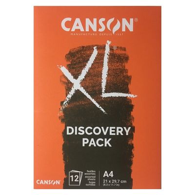 CANSON XL Discovery Pack Dessin & Croquis A4, 12 listov
