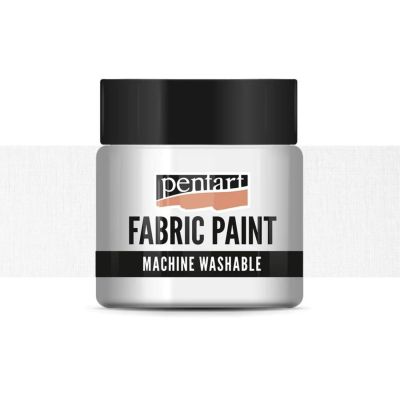Farba na textil, 50 ml, krycia biela