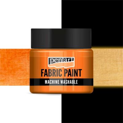 Farba na textil, 30 ml, krycia, svieti v tme oranžová