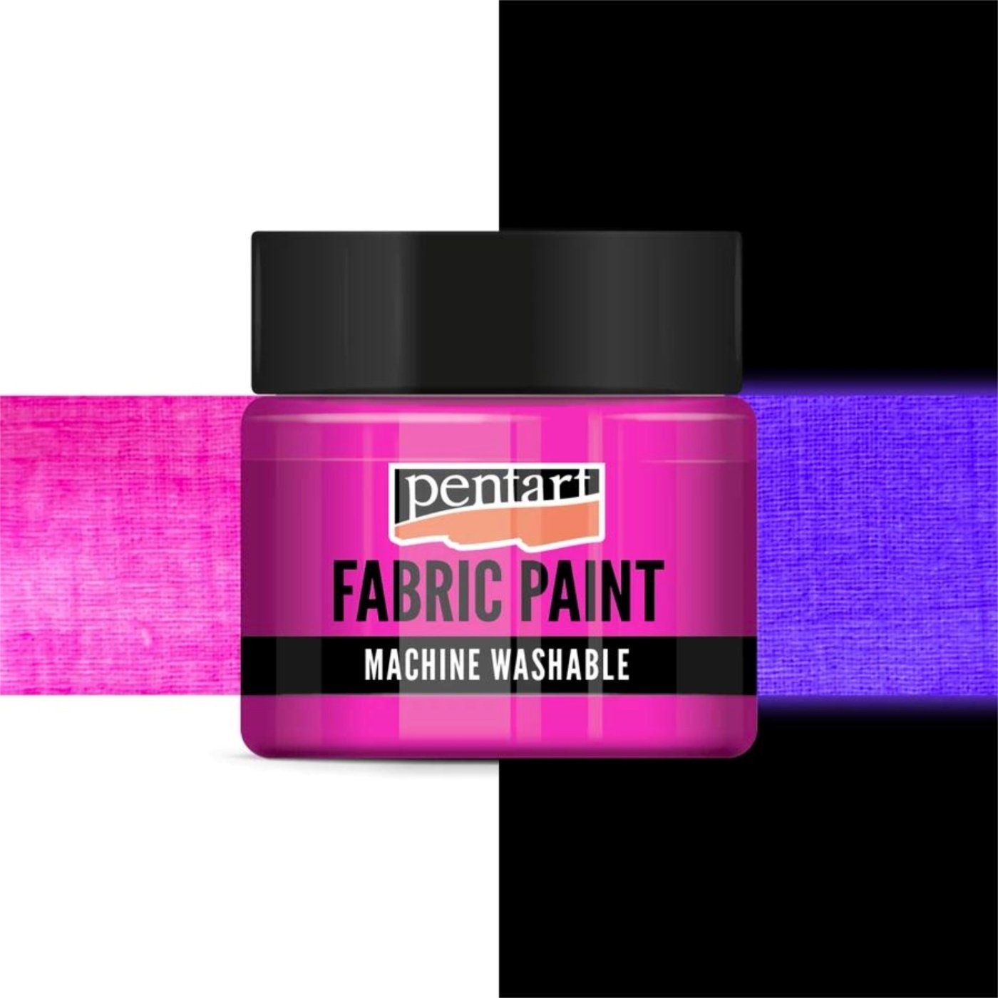 Farba na textil, 30 ml, krycia, svieti v tme ružová