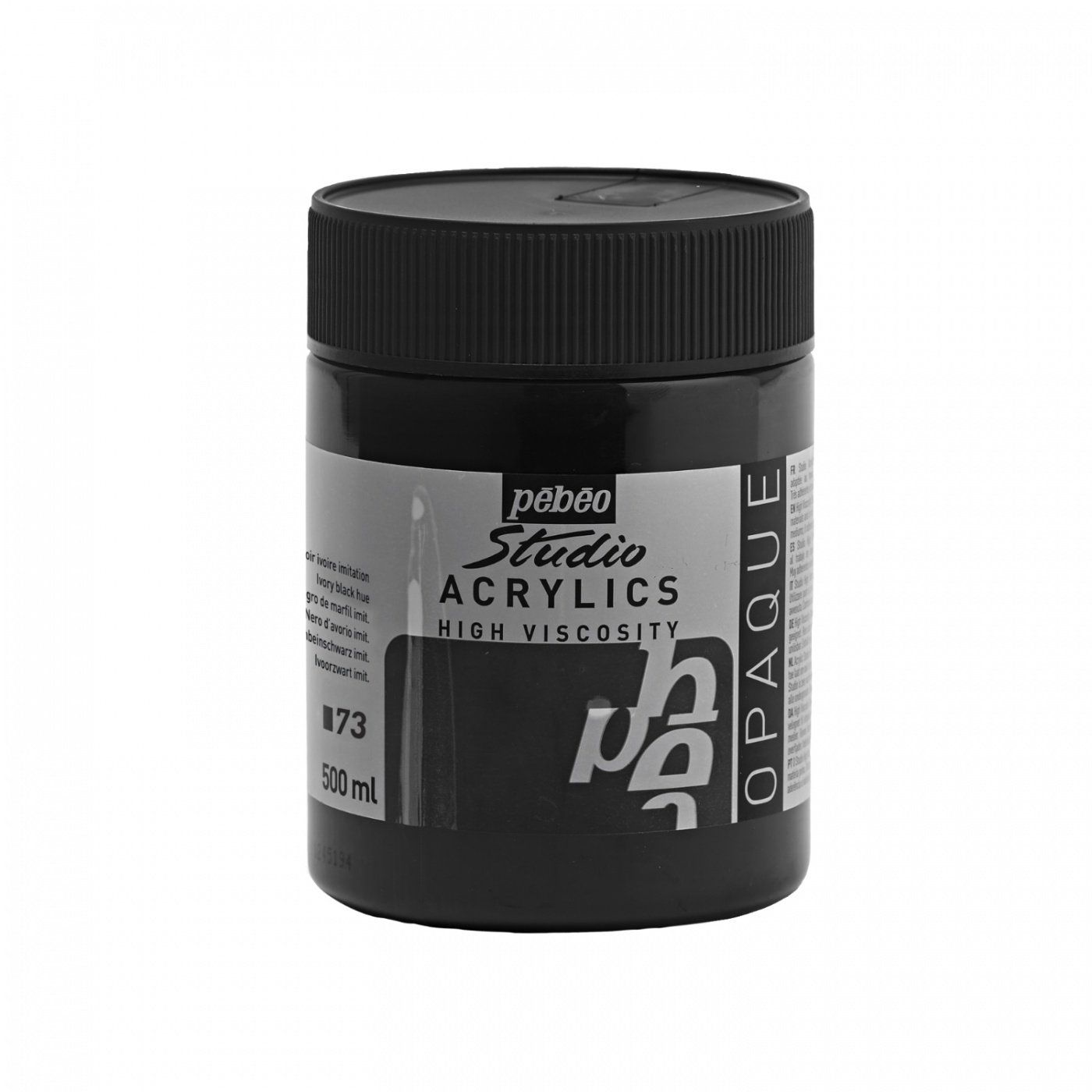 Studio Acrylics 500 ml, 73 Ivory black hue