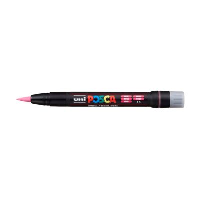 UNI POSCA fixka so štetcovým hrotom, ružová