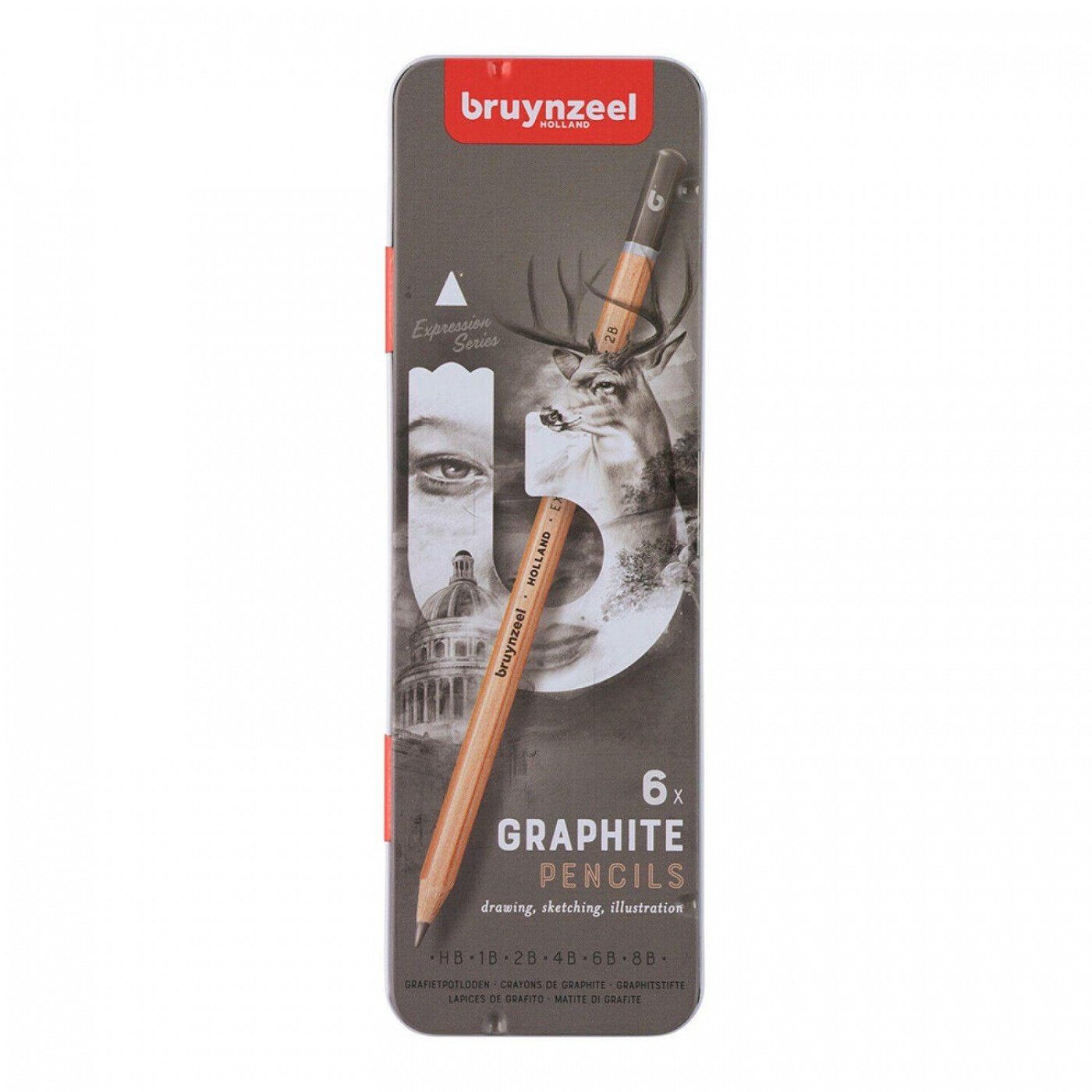 Bruynzeel, grafitové ceruzky expression, sada 6 ks