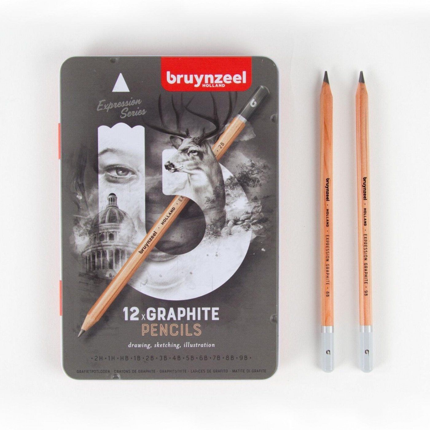 Bruynzeel, grafitové ceruzky expression, sada 12 ks